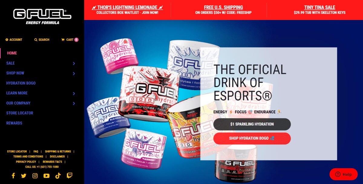 GFuel Homepage