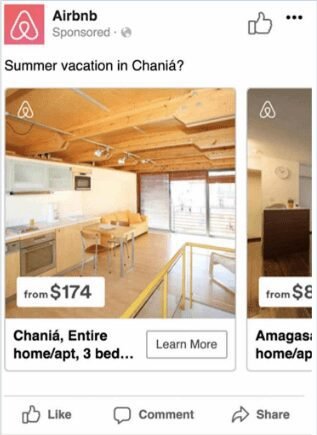 Facebook Airbnb Caresoul Ads