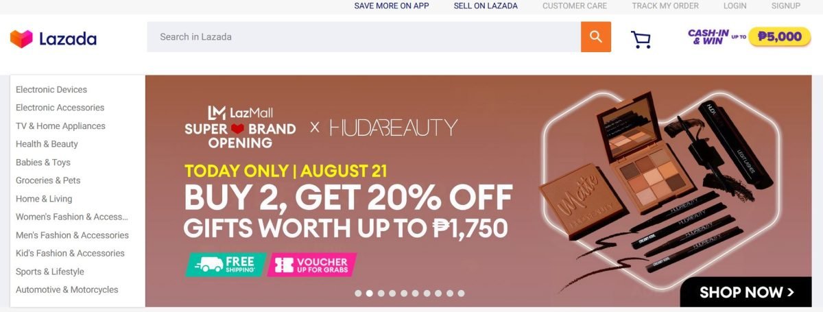 lazada homepage