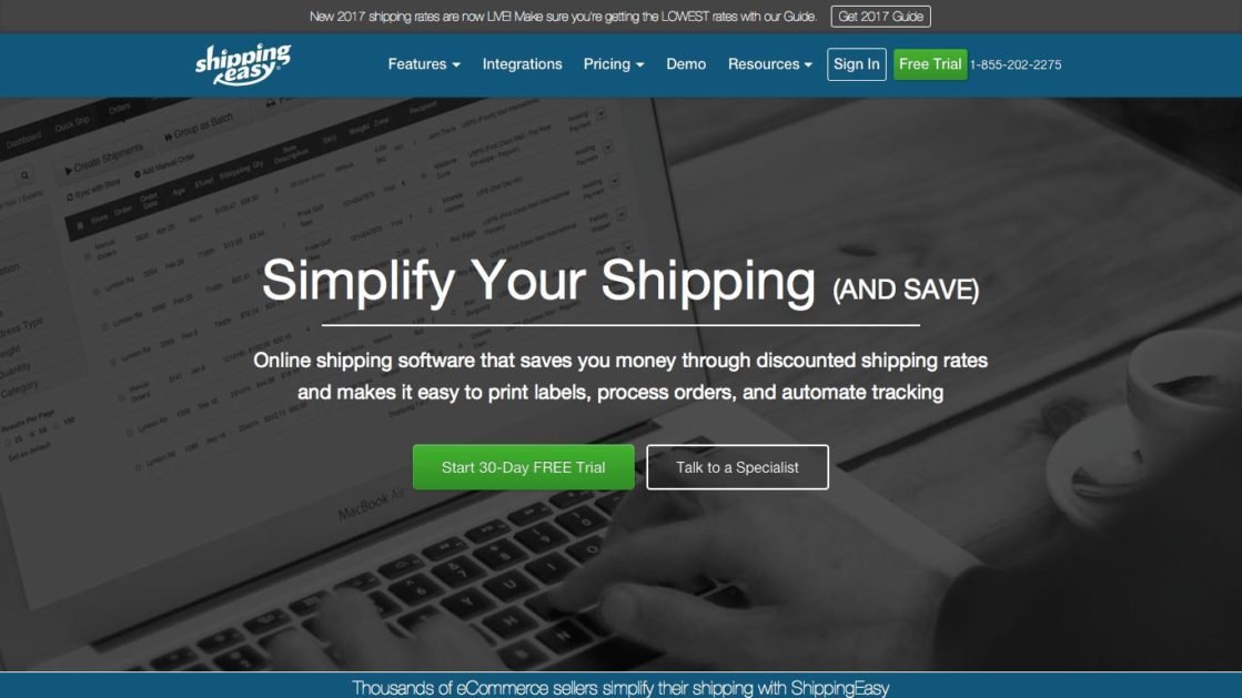 ShippingEasy Homepage