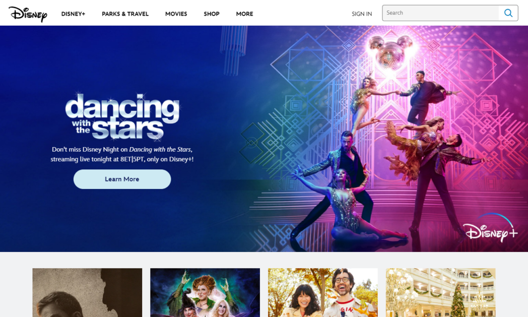 Disney Homepage