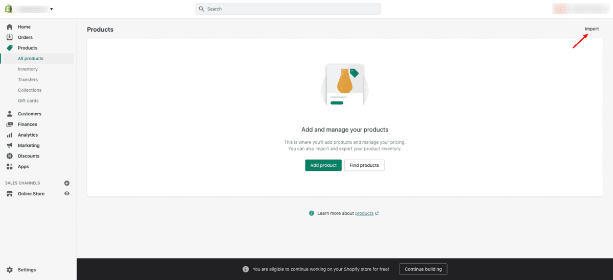 Import Products to Shopify