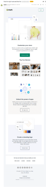 Shopify Onboarding Email