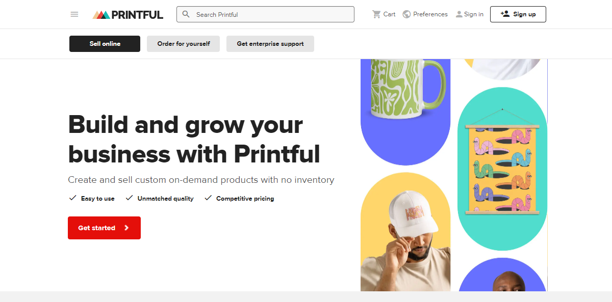 Printful home page