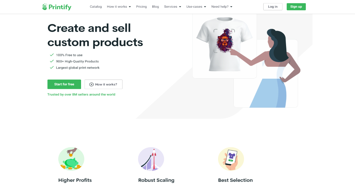Printify Homepage Overview