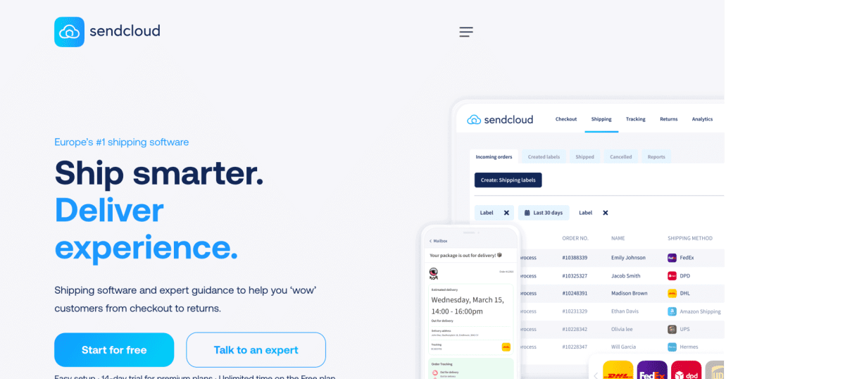 Shipping Software for Ecommerce Businesses Sendcloud
